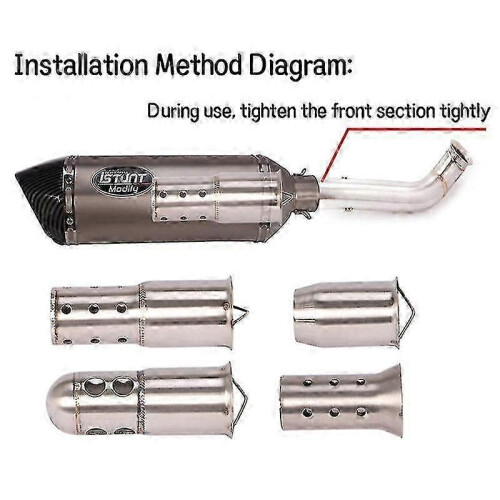 Universal Motorcycle 51mm 60mm DB Killer Exhaust Modified Muffler Insert Baffle Silencer Noise Sound 1