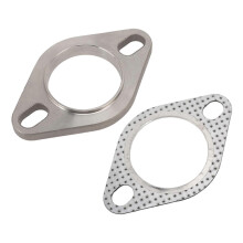 2in Exhaust Flange Connection Kit Stainless Steel, 2 Bolts for Downpipe Catback Headers, Leakproof Exhaust