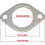 Exhaust pipe flange gasket – Replacement set, 2hole, temperature graphite, 2.5 inches 3