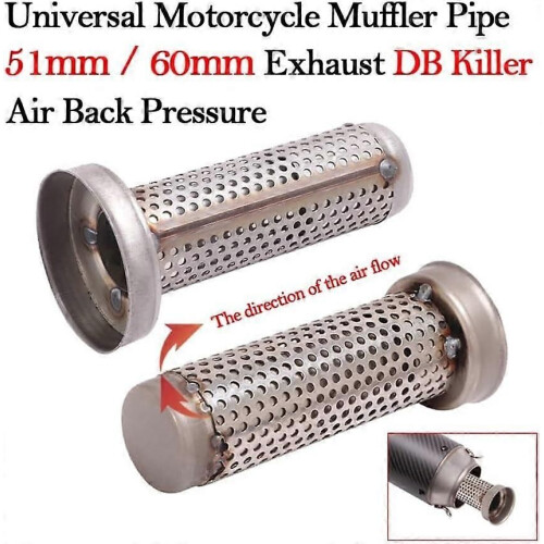 Motorcycle Exhaust Silencer 50.8 mm Universal Back Pressure DB Killer Noise Eliminate 1