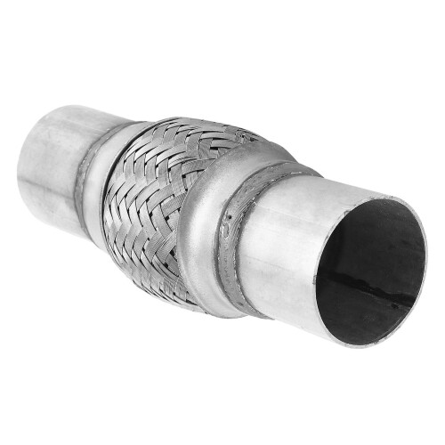 2.17x8in Universal Stainless Steel Exhaust Flex Pipe for Car Vibration Isolation 1