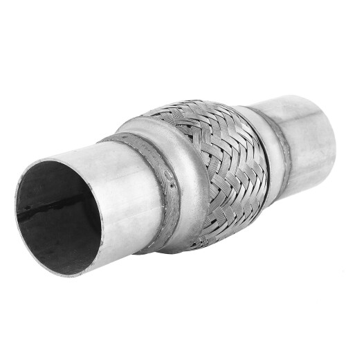 2.17x8in Universal Stainless Steel Exhaust Flex Pipe for Car Vibration Isolation 2
