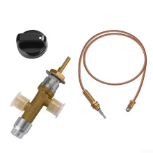 Firepit Gas Control Valve Set with Thermocouple  Knob for Heaters, Ovens, Grills