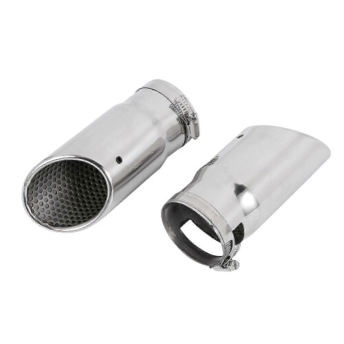 2pcs Exhaust Muffler Tip for Compatible Vehicles, Stainless Steel Chrome Tail Pipe Accessories 1
