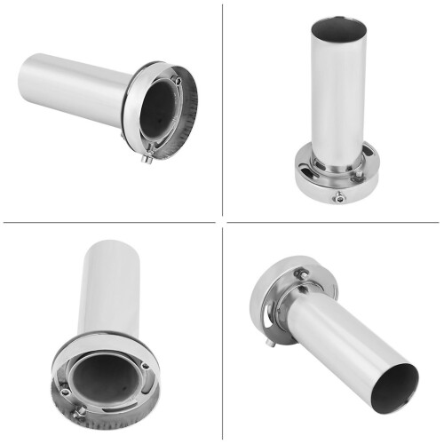 Universal Adjustable 4 Inch Round Exhaust Muffler Tip with Removable Sound Silencer 2