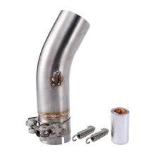 Für GSR750 750 2011-2018 Motorrad Edelstahl Mittelrohr Verbindungsrohr Auspuffabschnitt Ausgabe 0724