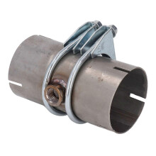 Metal alloy exhaust pipe repair connector 3in with fixed clamps