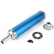 Exhaust Silencer Stainless Steel Exhaust Silencer Silencer Motorcycle Modified Silencer Pipe-Blue