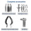 Carbon fiber style muffler for ATV, high temperature resistant slip-on 4