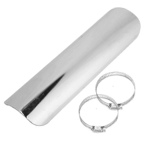 Universal Chrome Motorcycle Exhaust Pipe Shield 2.0-2.76in 1
