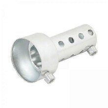Lot de 4 silencieux d'échappement pour moto, 42 mm, courts, argentés, pour autoroute
