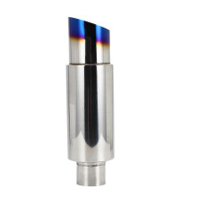 Car Universal Stainless Steel Rear Exhaust Pipe Square Muffler Tail Throat Muffler Tip Pipe 370mm Ro