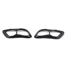 For Car Tail Muffler Exhaust Pipe Output Cover Trim -Black