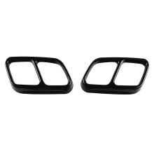 unique Compatible with Mercedes- Cls W218 2012-2017 Stainless Steel Black Exhaust Pipe Tube Cover Stickers