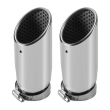 2Pcs for Mercedes Benz C180 Car Exhaust Muffler Tip Stainless Steel Pipe Chrome Modified Car Rear Ta