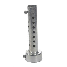 Silencieux d'échappement de moto argenté avec déflecteur DB 45 mm x 140 mm