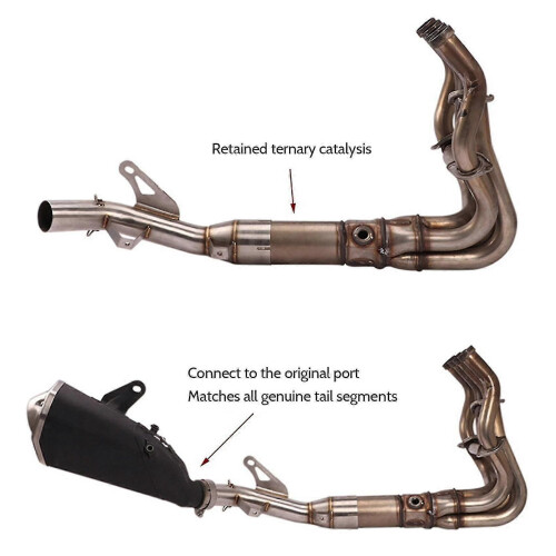 Z900 2017-2022 Catalyst Delete Exhaust Middle Link Pipe Enhanced Elbow 2