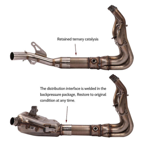 Z900 2017-2022 Catalyst Delete Exhaust Middle Link Pipe Enhanced Elbow 1