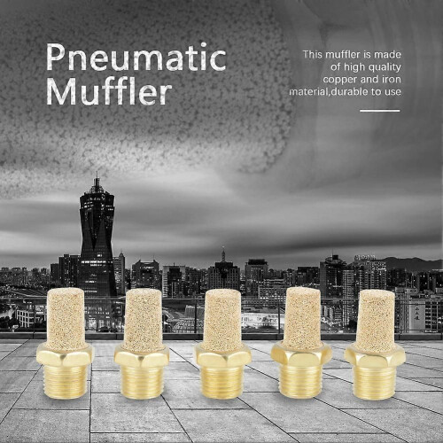 Pneumatic Air Exhaust Noise Filter Silencer Muffler G1/8 External Thread 25Pcs Set