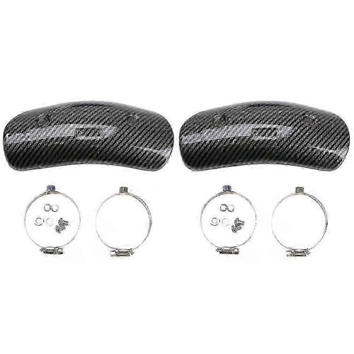 2X Universal Motorrad Auspuff Rohr Bein Protector Hitzeschild Abdeckung geeignet für Yoshimura