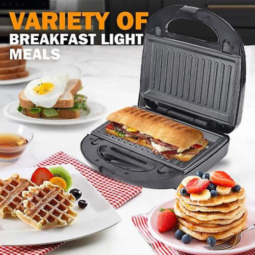 3 in 1 Waffle Sandwich Maker with Removable Plates 750W Heating System Non-stick Electric Panini Press Set 1