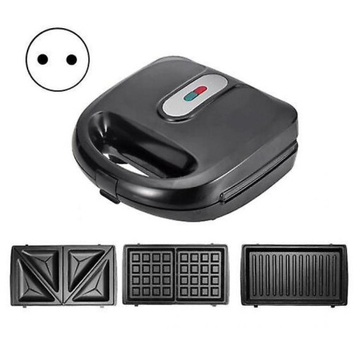 3 in 1 Waffle Sandwich Maker with Removable Plates 750W Heating System Non-stick Electric Panini Press Set
