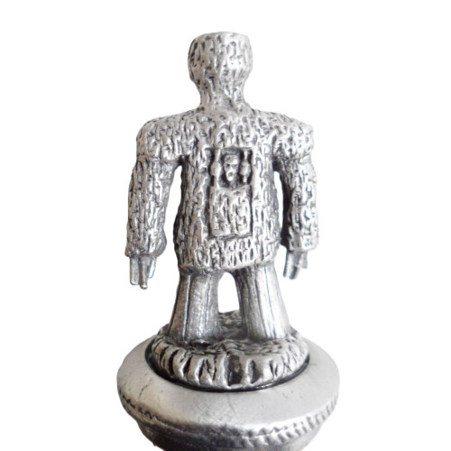 (Add a Gift Pouch) Wicker Man Pewter Bottle Stopper 2