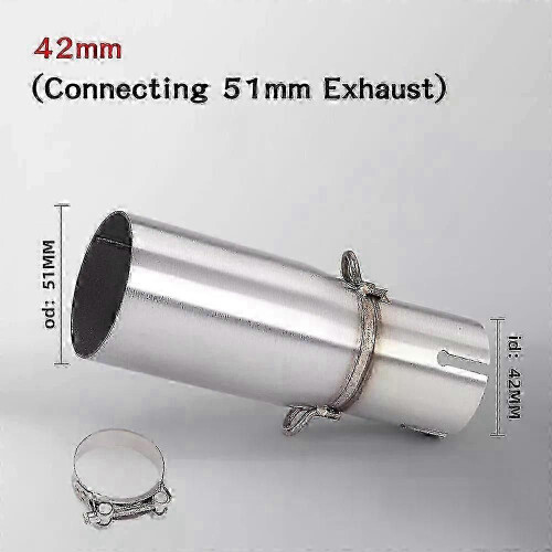 (51-42mm)Motorcycle Modification Exhaust Pipe Middle Section Adapter 28 30 32 35 Mm for Compatible Brands