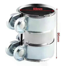 (50mm(2 in))2025 Exhaust Clamp Stainless Steel 45mm 50mm 55mm 60mm 65mm 70mm 76mm Exhaust Tube Pipe