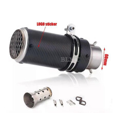(A20-60mm) Silencieux d'échappement universel pour moto 51/60 mm en acier inoxydable avec DB Killer
