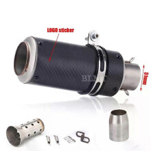 (A17-51mm) Silencieux d'échappement universel pour moto 51/60 mm en acier inoxydable avec DB Killer