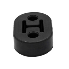 (Black)Exquisite 1Pc Universal 2 Holes Red Black Car Rubber Exhaust Tail Pipe Mount Brackets Hanger