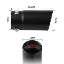 (black 1)Exquisite Car Accessories Universal Car 70mm inlet 76mm outlet Car Exhaust Tail Muffler Tip