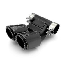 (718 Black B)1 PCS Double Car Exhaust Tip For Porsche Cayman 718 981 987 Boxster Muffler Tip Tailpipe