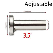 (3.5 Adjustable)Exquisite Universal 3.5" /4'' / 4.5'' Round Steel Removable Stainless Steel Car Exhaust