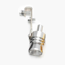 (xl-srebrny) Gwizdek Turbo Sound ze stopu aluminium do uniwersalnego tłumika wydechowego samochodu