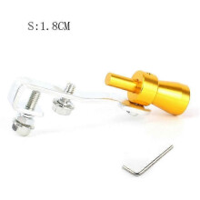 (gold 1.8 cm)Exquisite Universal Turbo Simulator Sound Muffler for Car Refit Device Exhaust Systems