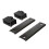 (Nero) Supporto per marmitta, supporto per borse laterali, supporto in gomma isolante per Harley Cvo 3