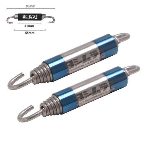 (86MM)2pcs 86mm 62mm Motorcycle Yoshimura Spring Muffler Modified Exhaust Escape Link Pipe Silencer