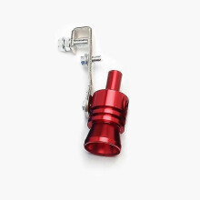 (L-czerwony) Gwizdek Turbo Sound do uniwersalnego wydechu samochodowego, tłumik ze stopu aluminium wzmacniający
