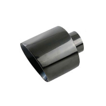 (63 mm bez logo) Wykwintny interfejs końcówki wydechu samochodowego 63 mm 76 mm skośny owalny wylot