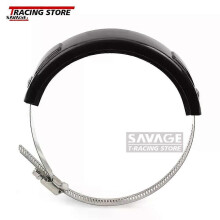 (nero) Protezioni termiche universali per scarico moto applicabili per circolari da 100 mm a 140 mm