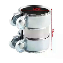 (55mm(2.17 in))Exhaust Clamp Stainless Steel 45mm 50mm 55mm 60mm 65mm 70mm 76mm Exhaust Tube Pipe Connector