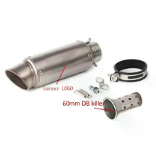 (D2 with laser 61mm)Universal 51mm/60mm Motorcycle exhaust with DB killer Motorcycle Exhaust Pipe Muffler