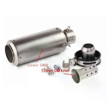 (B1 avec laser 51 mm) Échappement moto universel 51 mm/60 mm avec silencieux d'échappement moto DB Killer