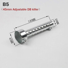 (B5 45mm)35mm 42mm 45mm 48mm 51mm 60mm Motorcycle Exhaust Muffler Catalyst DB Killer Silencer Noise