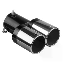 (Style B)Universal Car Exhaust Muffler Exhaust Pipe Tail Throat Stainless Steel Car Muffler Tip Chrome