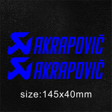 (Blau-A) 1 Paar Vinyl-Auspuff Akrapovic Aufkleber Schalldämpfer Schalldämpfer Spitze Rohr Tank Helm