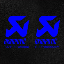 (Blauw) 1 paar vinyl uitlaat Akrapovic sticker geluiddemper tip pijp tank helm logo sticker