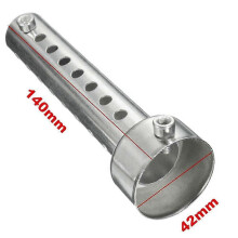 (42mm-Long Silver)Silencer Db Killer Motorcycle Exhaust Muffler 35mm/42mm/45mm/48mm/60mm-In stock